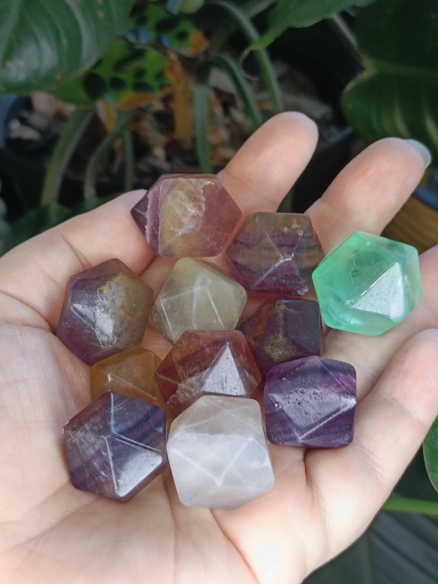 Mixed Fluorite Polygon Dice - 10-20g