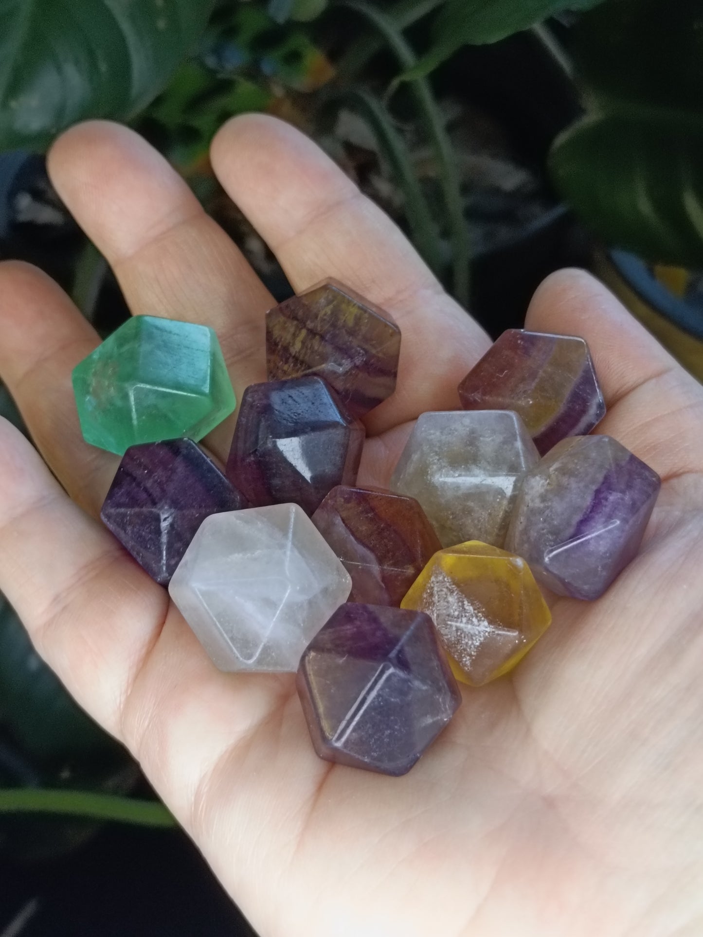 Mixed Fluorite Polygon Dice - 10-20g