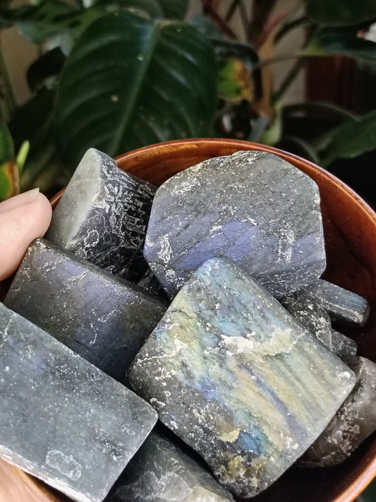 Labradorite Rough Slab Cuts - 100g