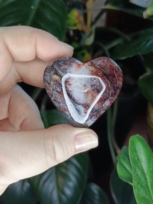 Fire 'Hematoid' Quartz Mini Heart - 65g