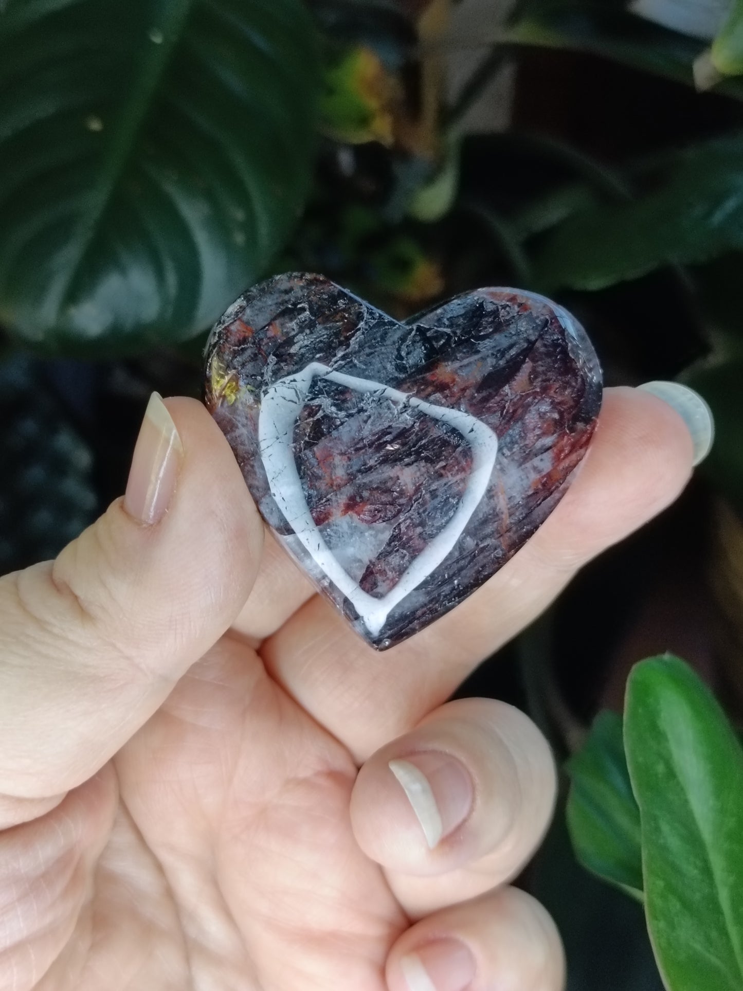 Fire 'Hematoid' Quartz Mini Heart - 65g