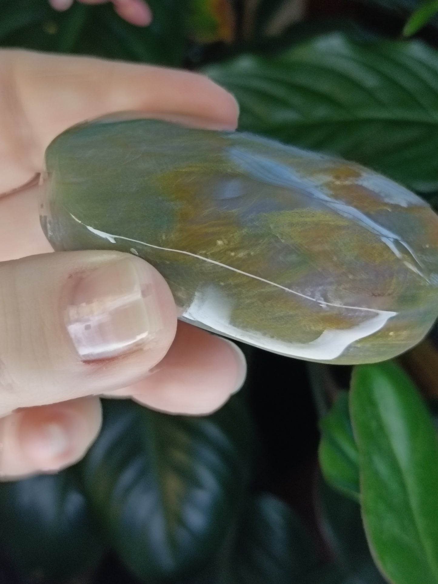 Moss Agate Palmstone - 97g