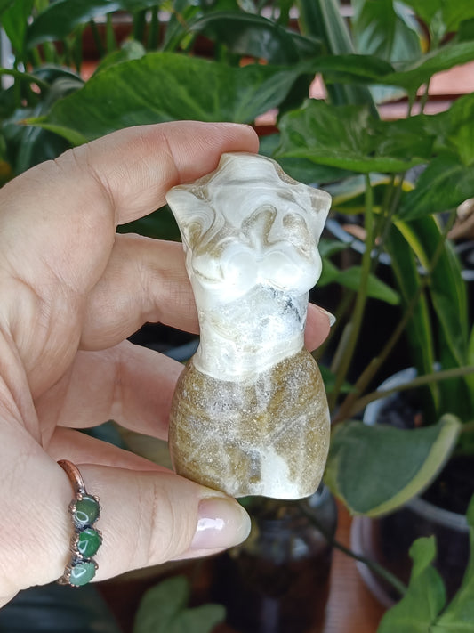 Amber Calcite Goddess Body - 140g