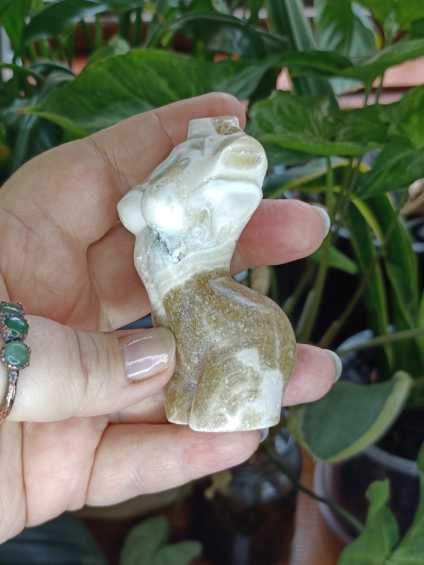 Amber Calcite Goddess Body - 140g