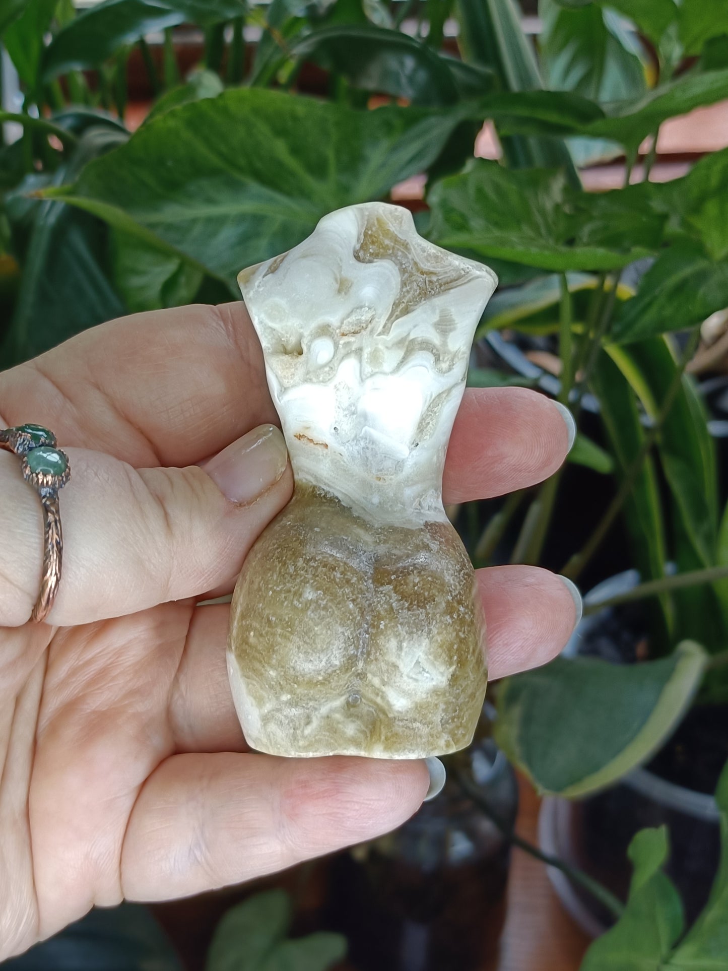 Amber Calcite Goddess Body - 140g