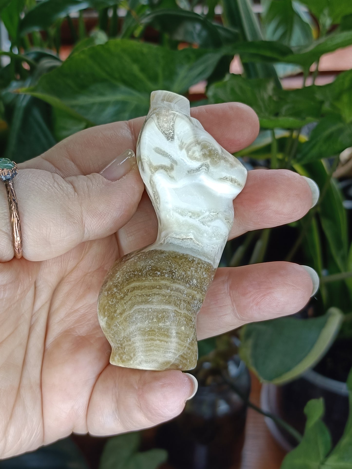 Amber Calcite Goddess Body - 140g