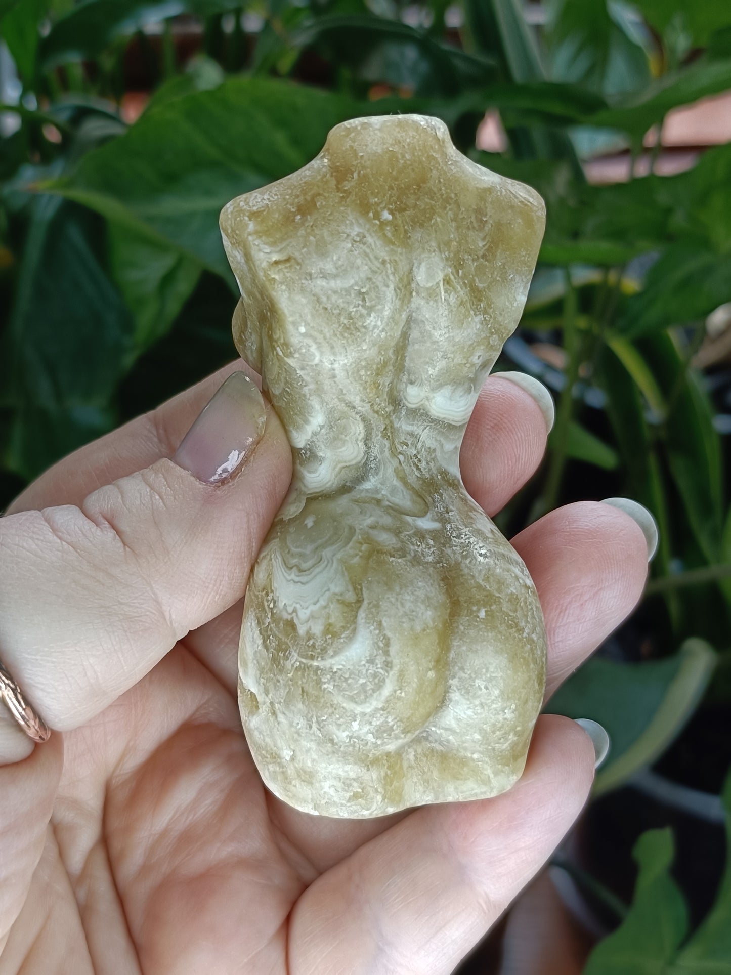 Amber Calcite Goddess Body - 130g