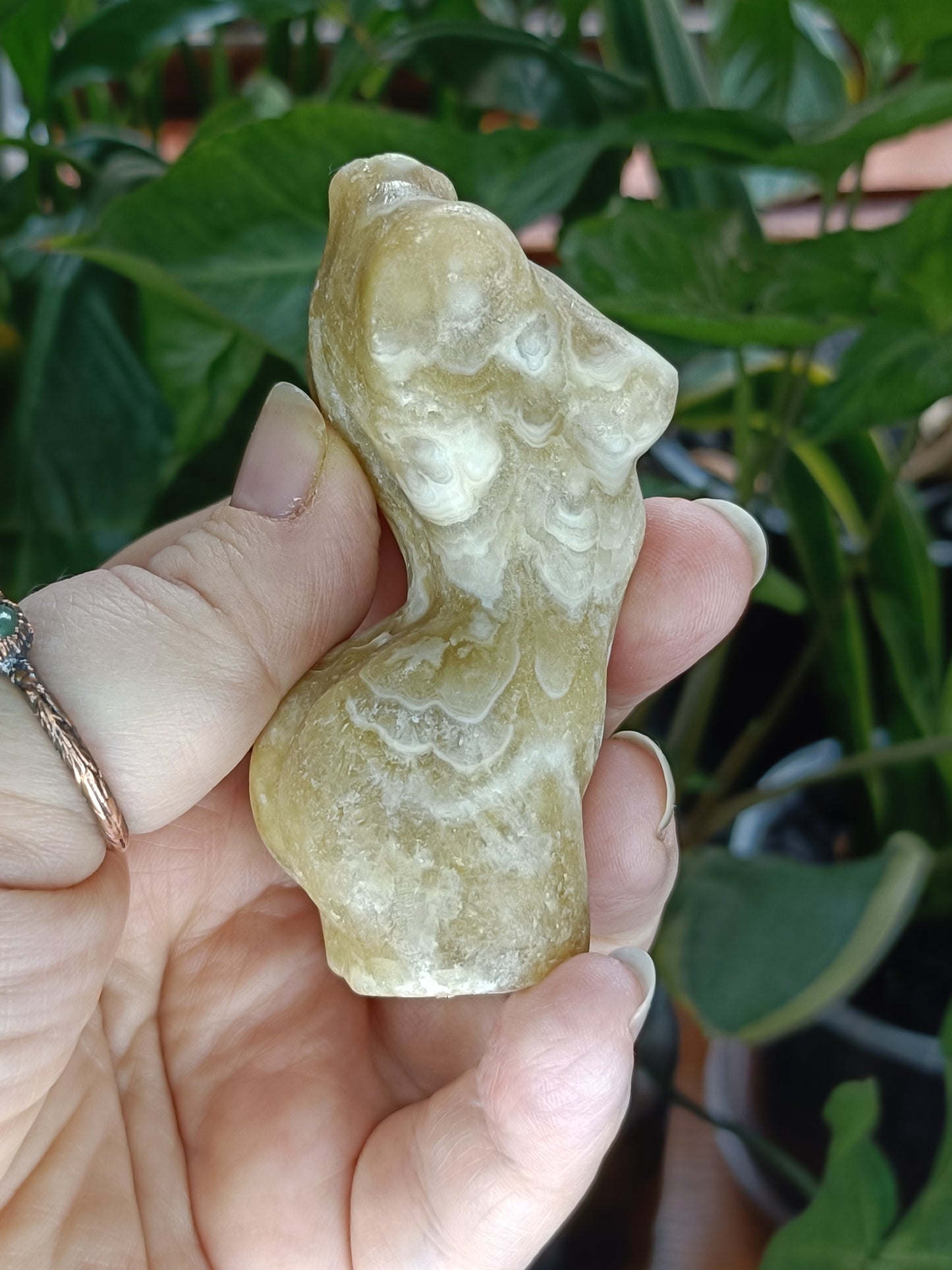 Amber Calcite Goddess Body - 130g