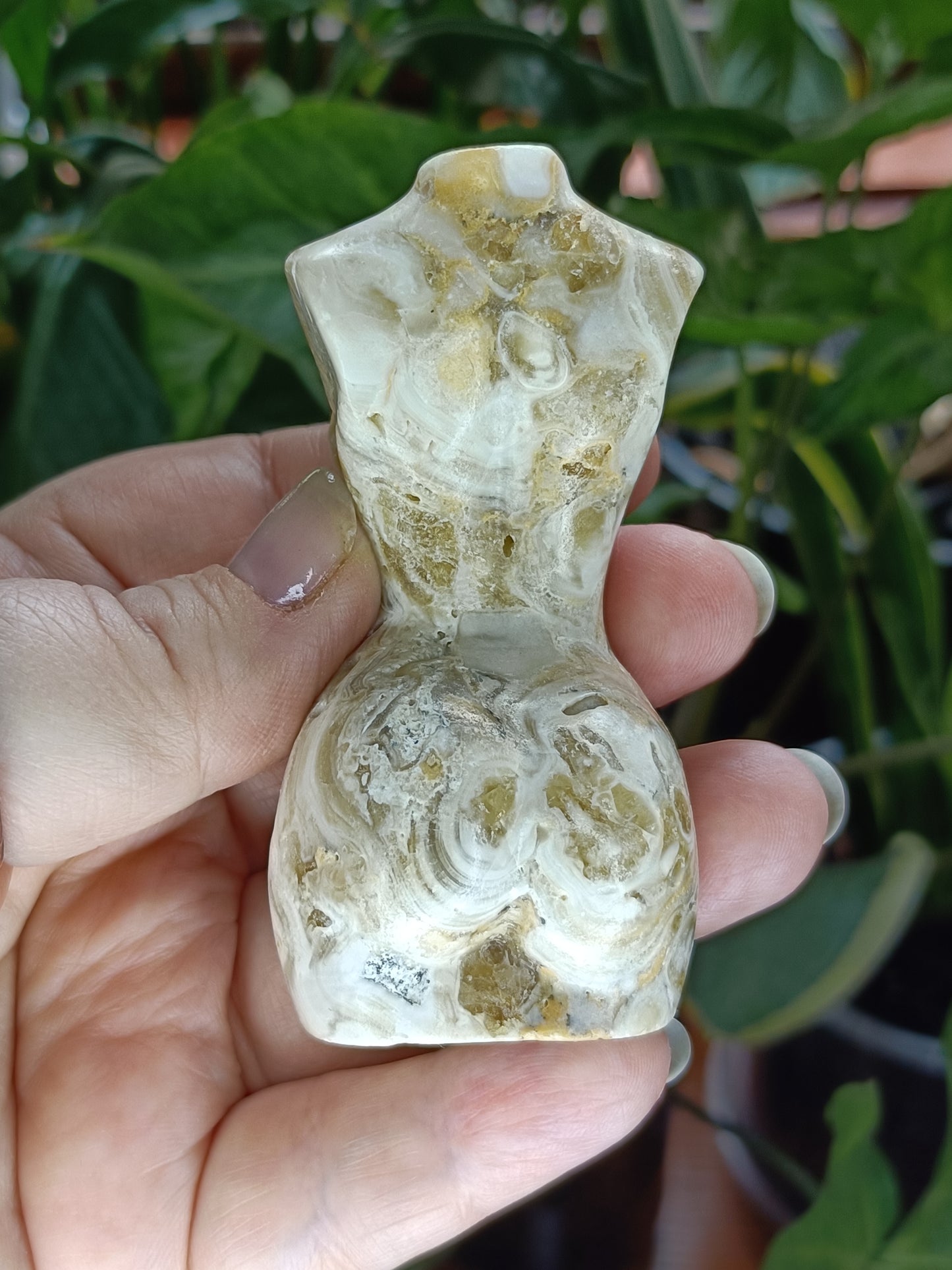 Amber Calcite Goddess Body - 130g