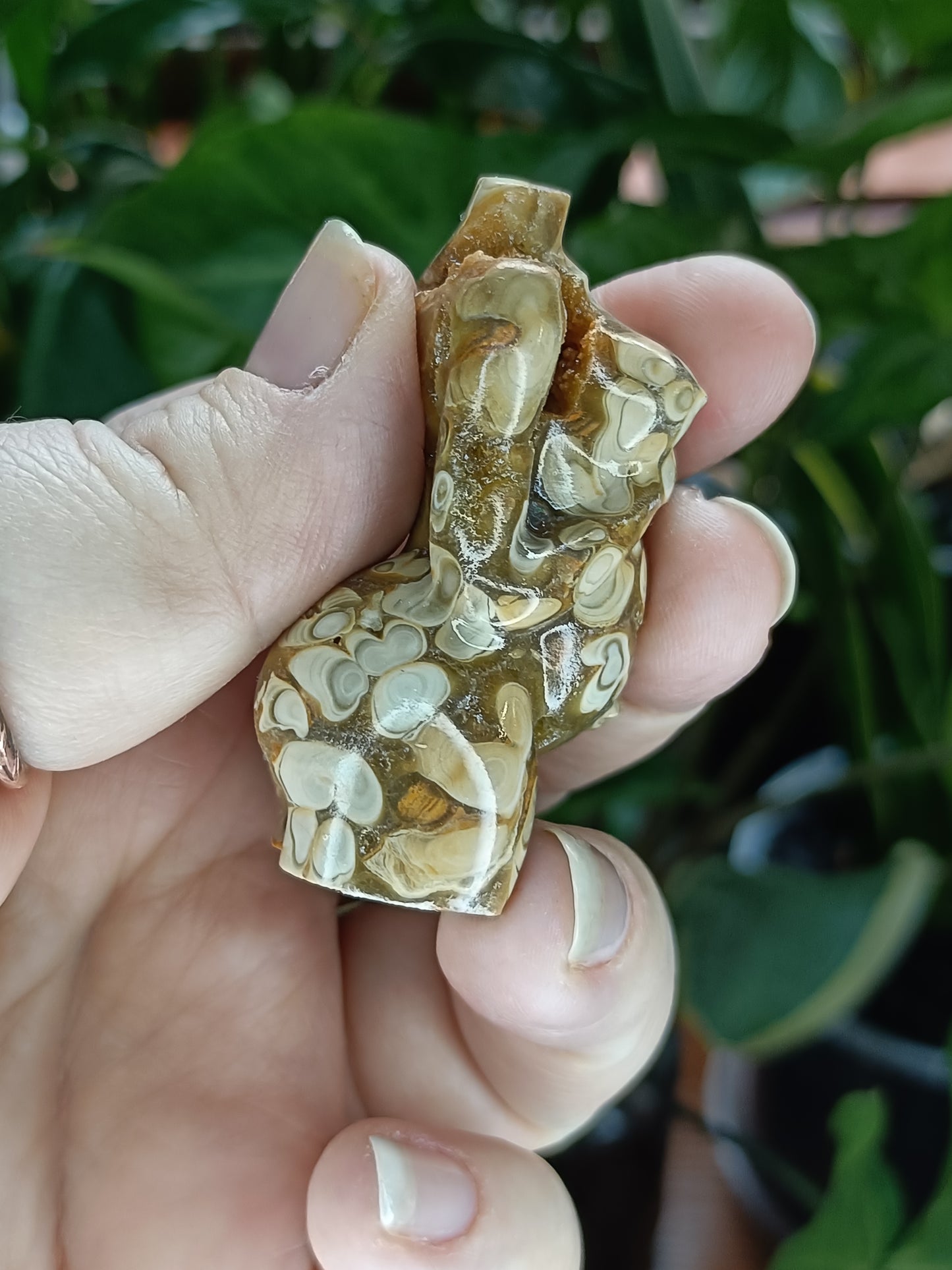 Amber Calcite Pregnant Goddess Body - 51g