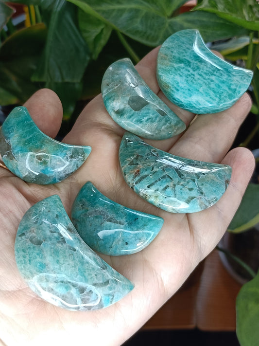 Amazonite Moon Mini Carvings - 15-45g