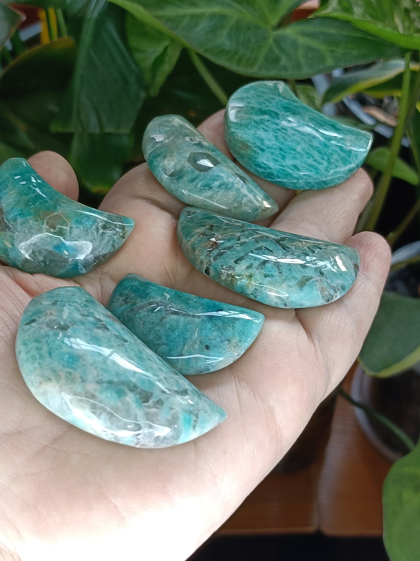 Amazonite Moon Mini Carvings - 15-45g
