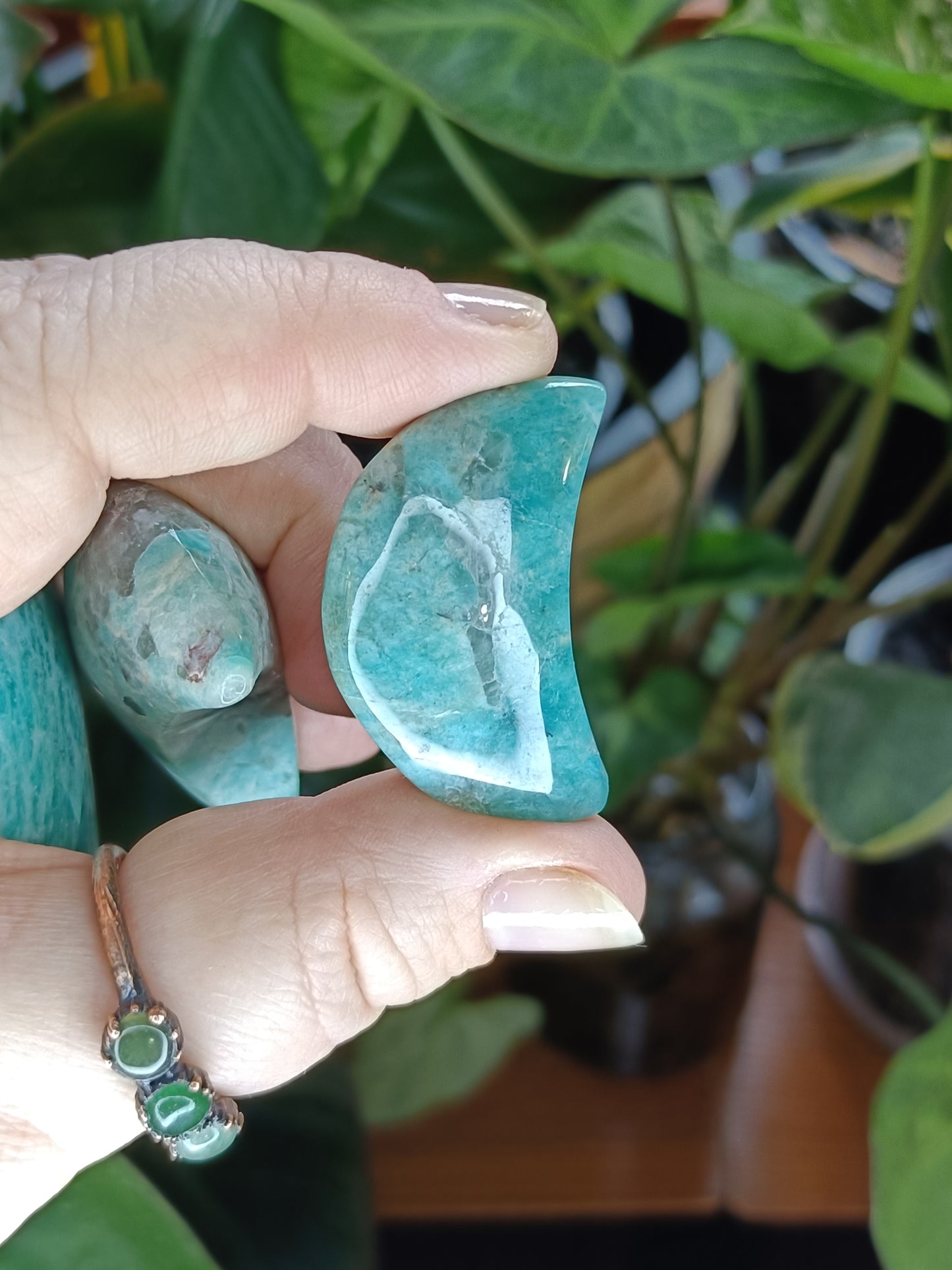 Amazonite Moon Mini Carvings - 15-45g