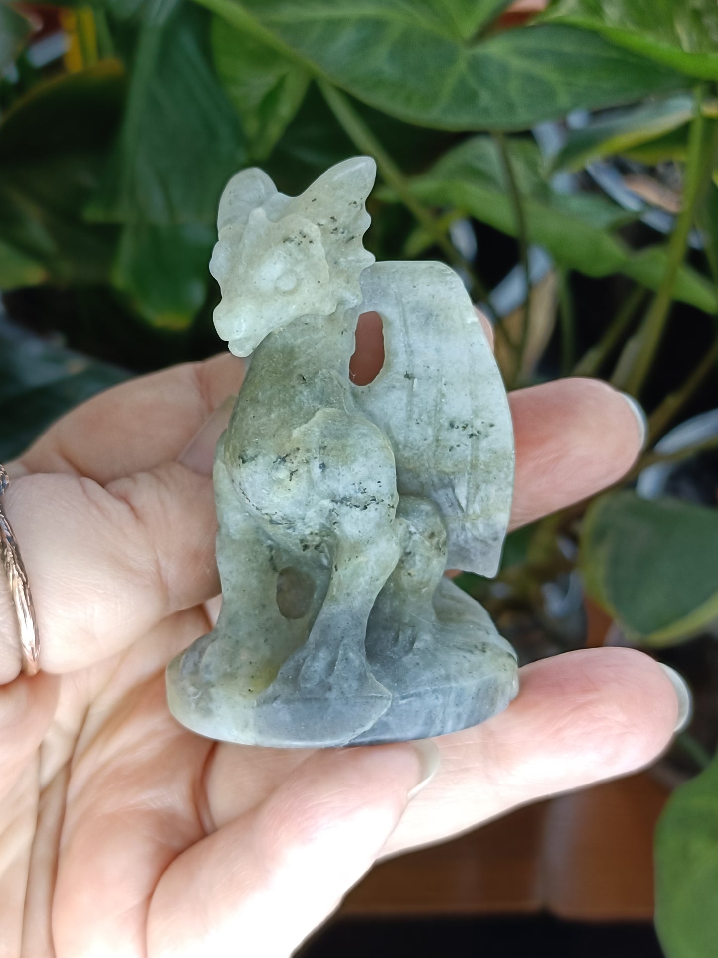 Labradorite Guardian Dragon Carving - 100g