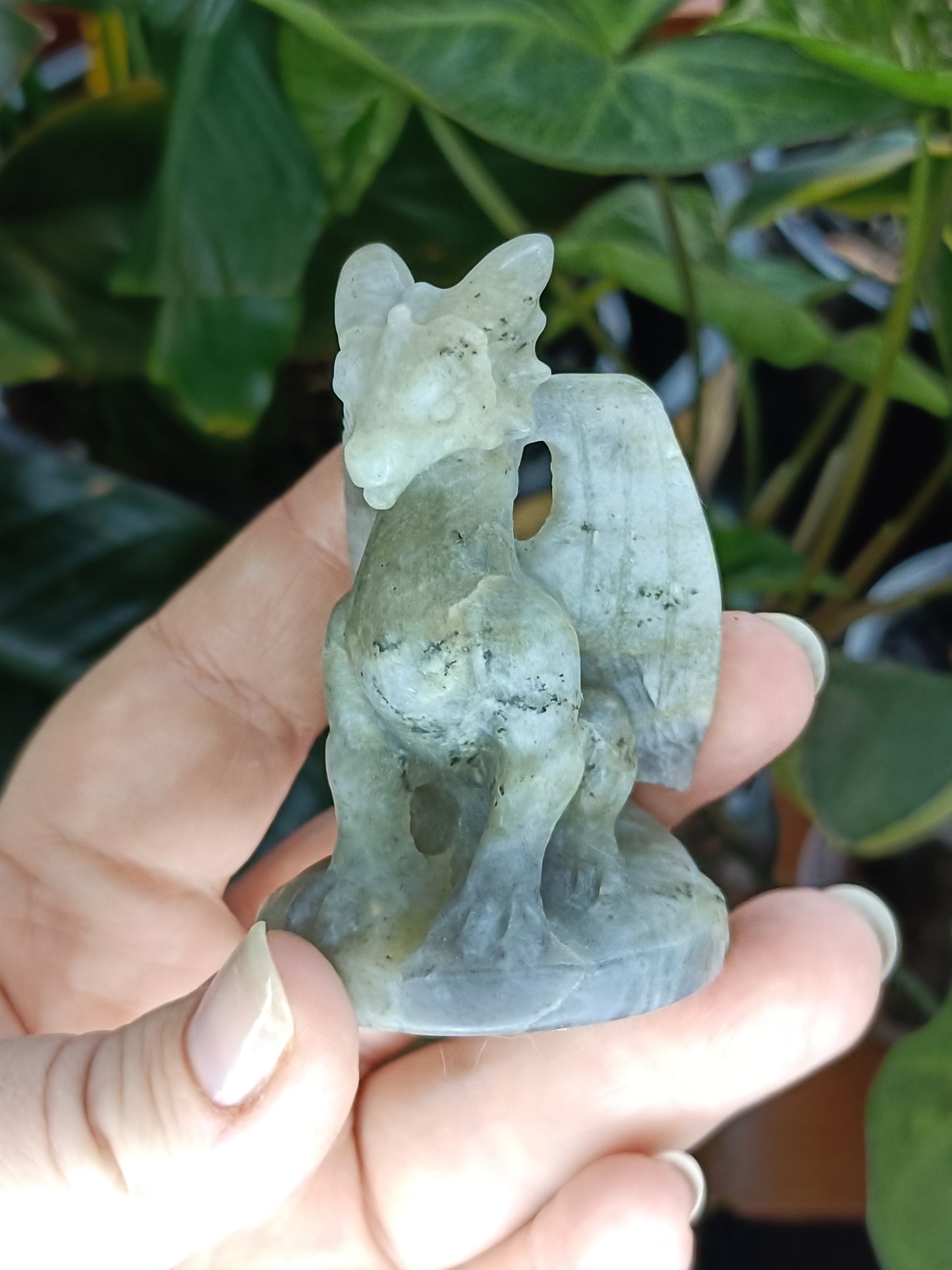 Labradorite Guardian Dragon Carving - 100g