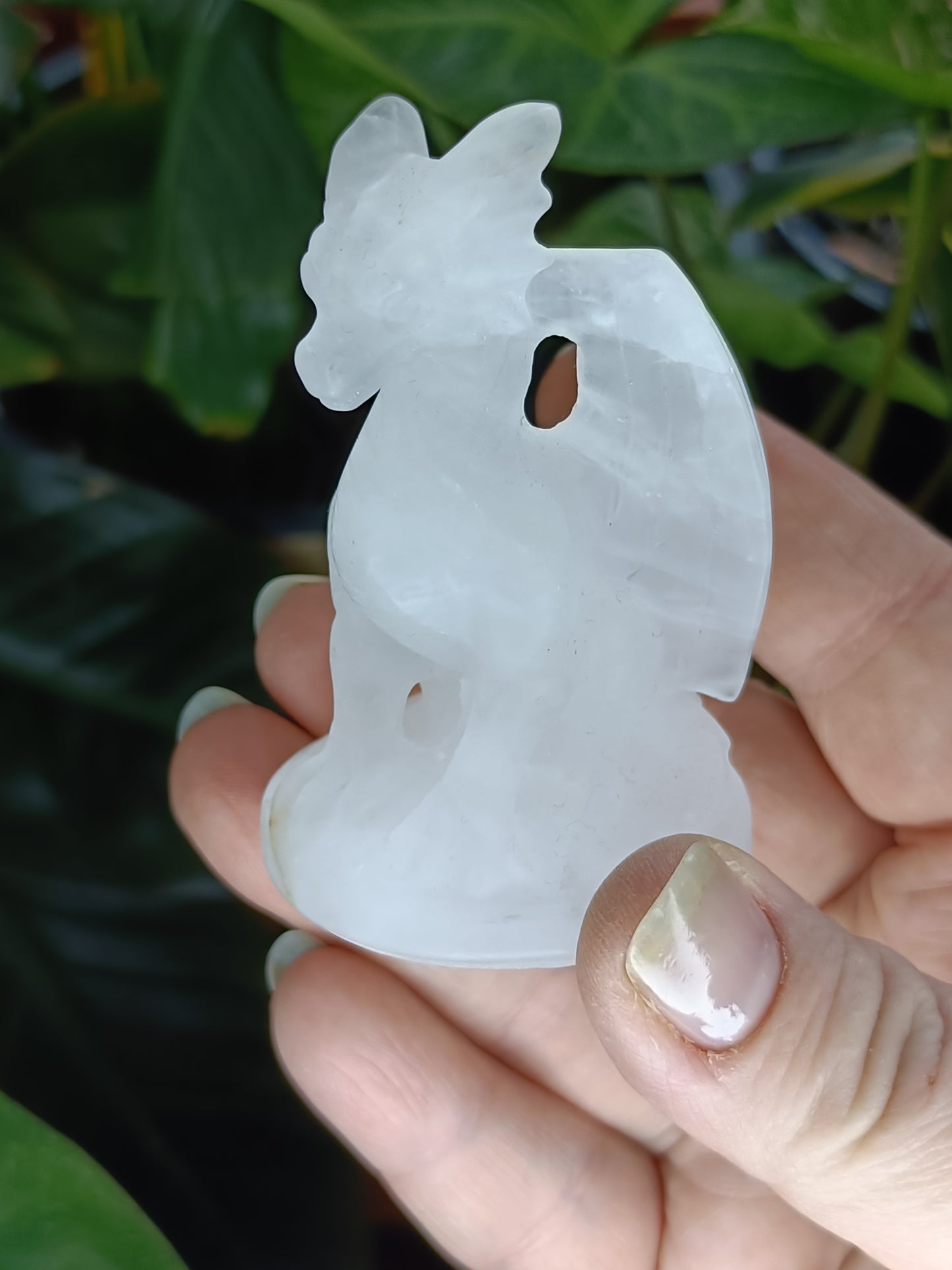 Clear Quartz Guardian Dragon Carving - 100g
