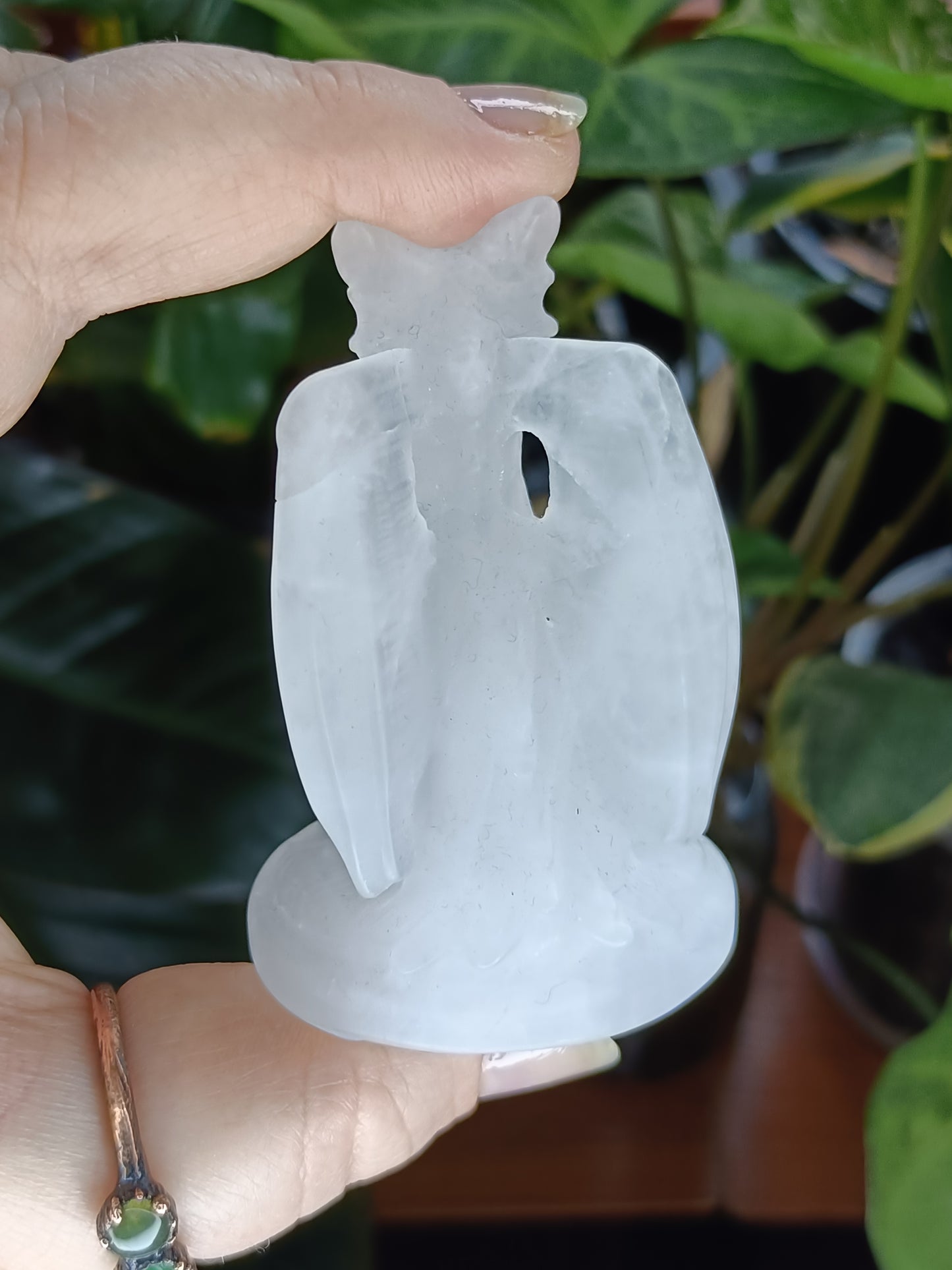 Clear Quartz Guardian Dragon Carving - 100g