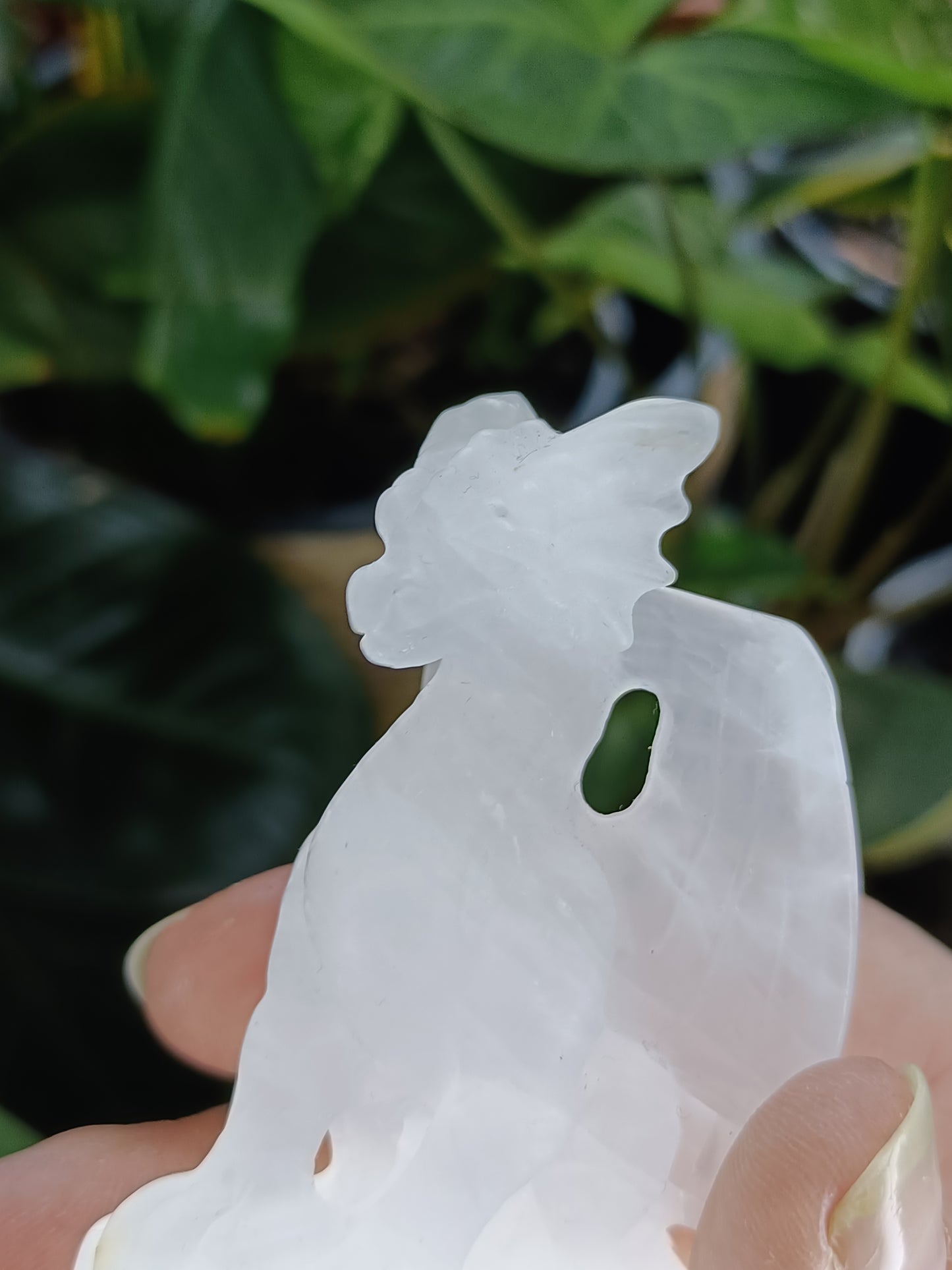 Clear Quartz Guardian Dragon Carving - 100g