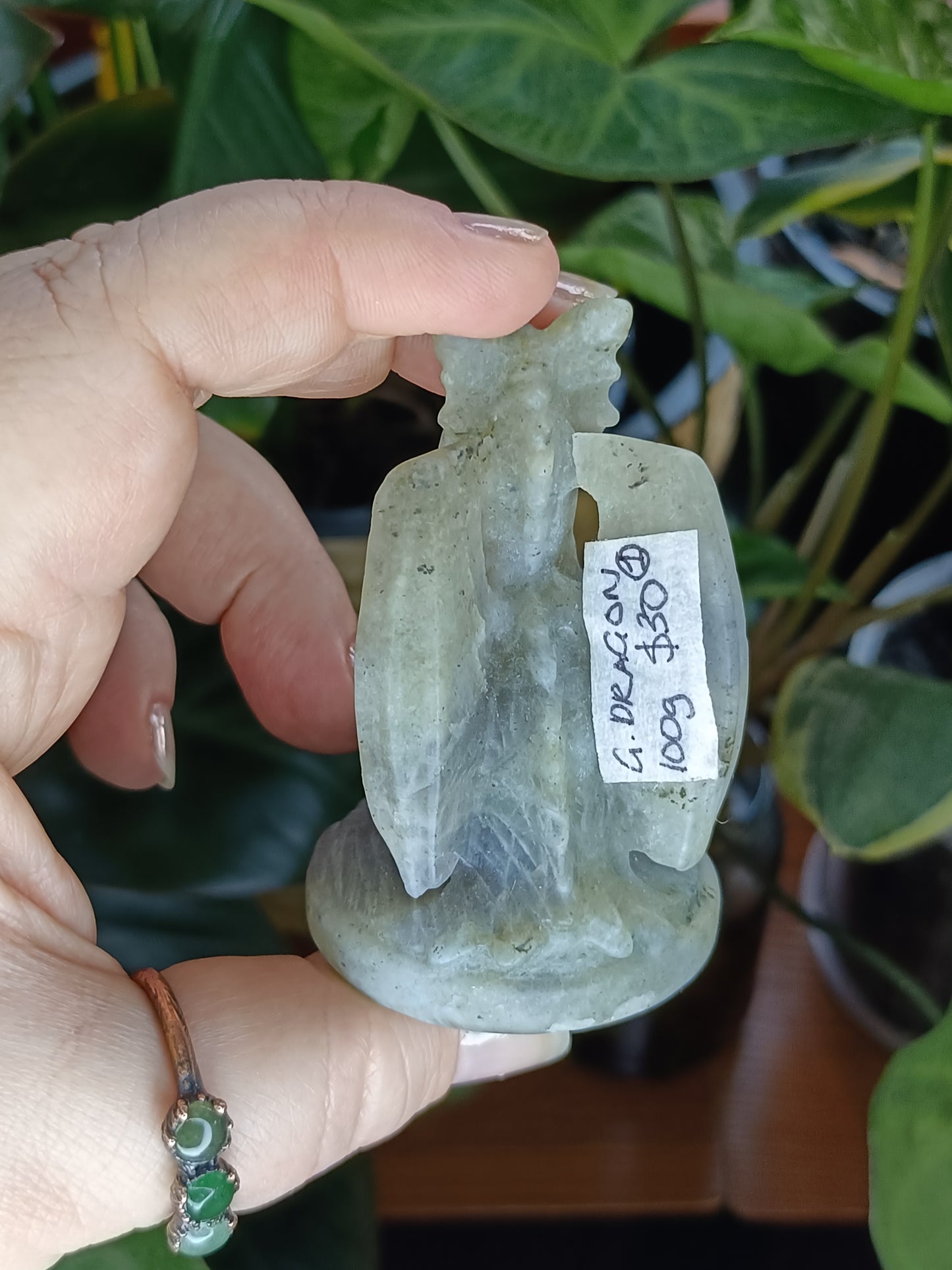 Labradorite Guardian Dragon Carving - 100g