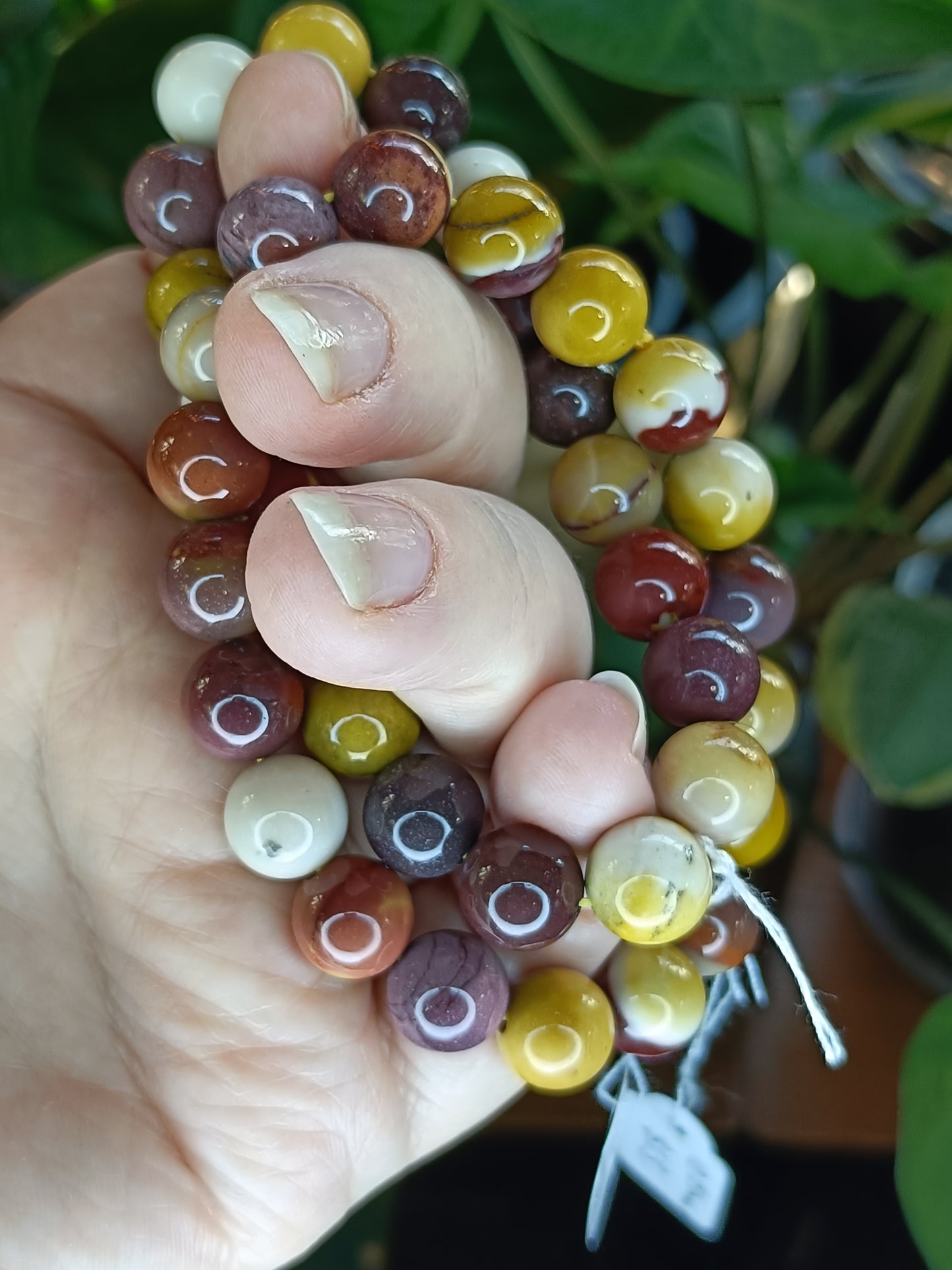 Australian Mookaite Round Beaded Stretch Bracelet - 10mm