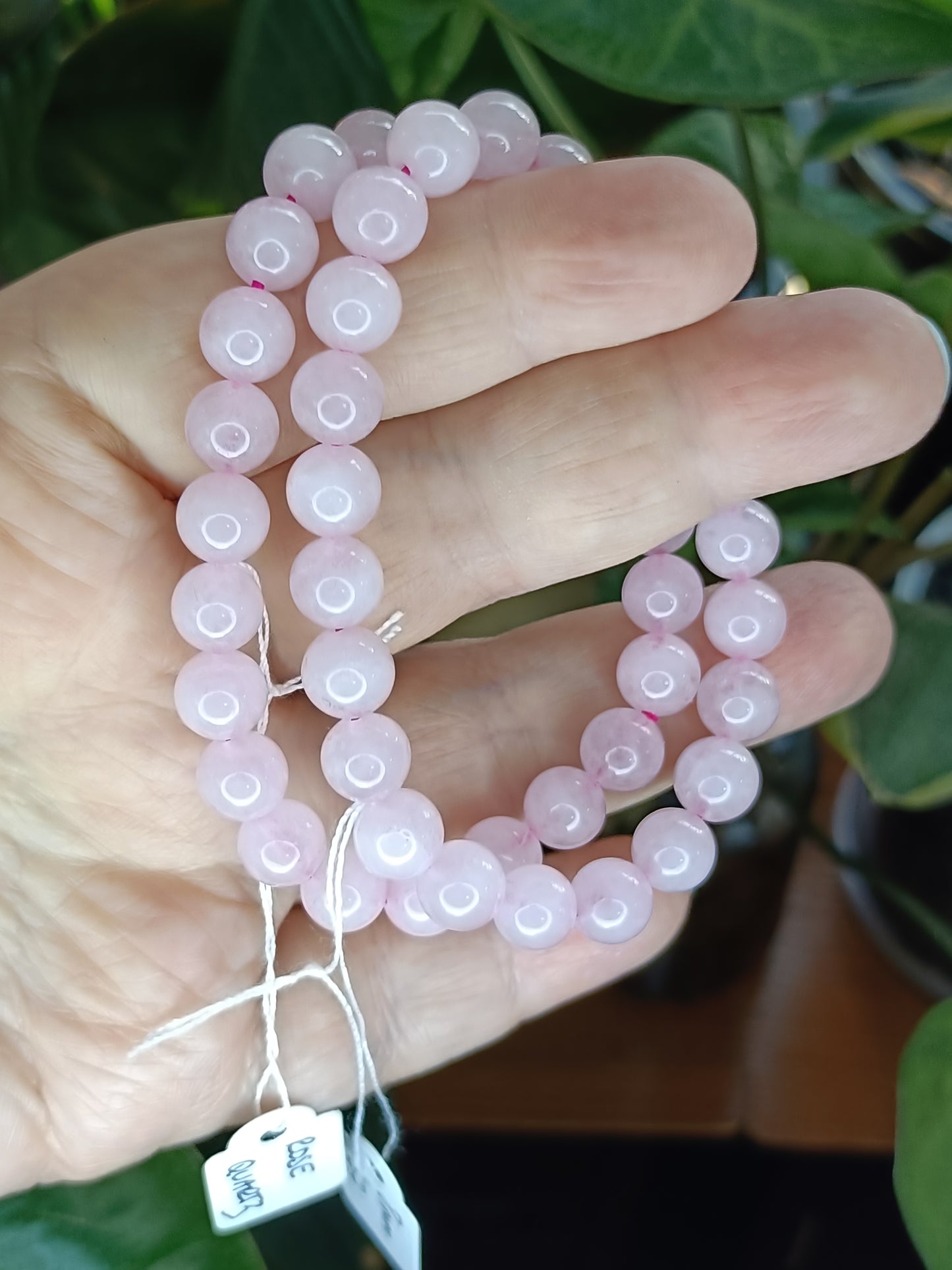 Rose Quartz Beaded Stretch Bracelet - 8mm