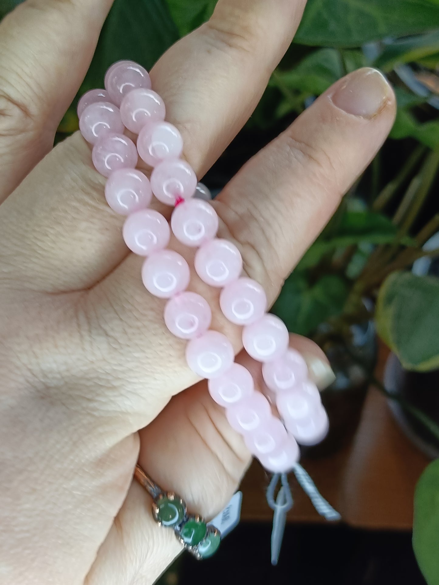 Rose Quartz Beaded Stretch Bracelet - 8mm