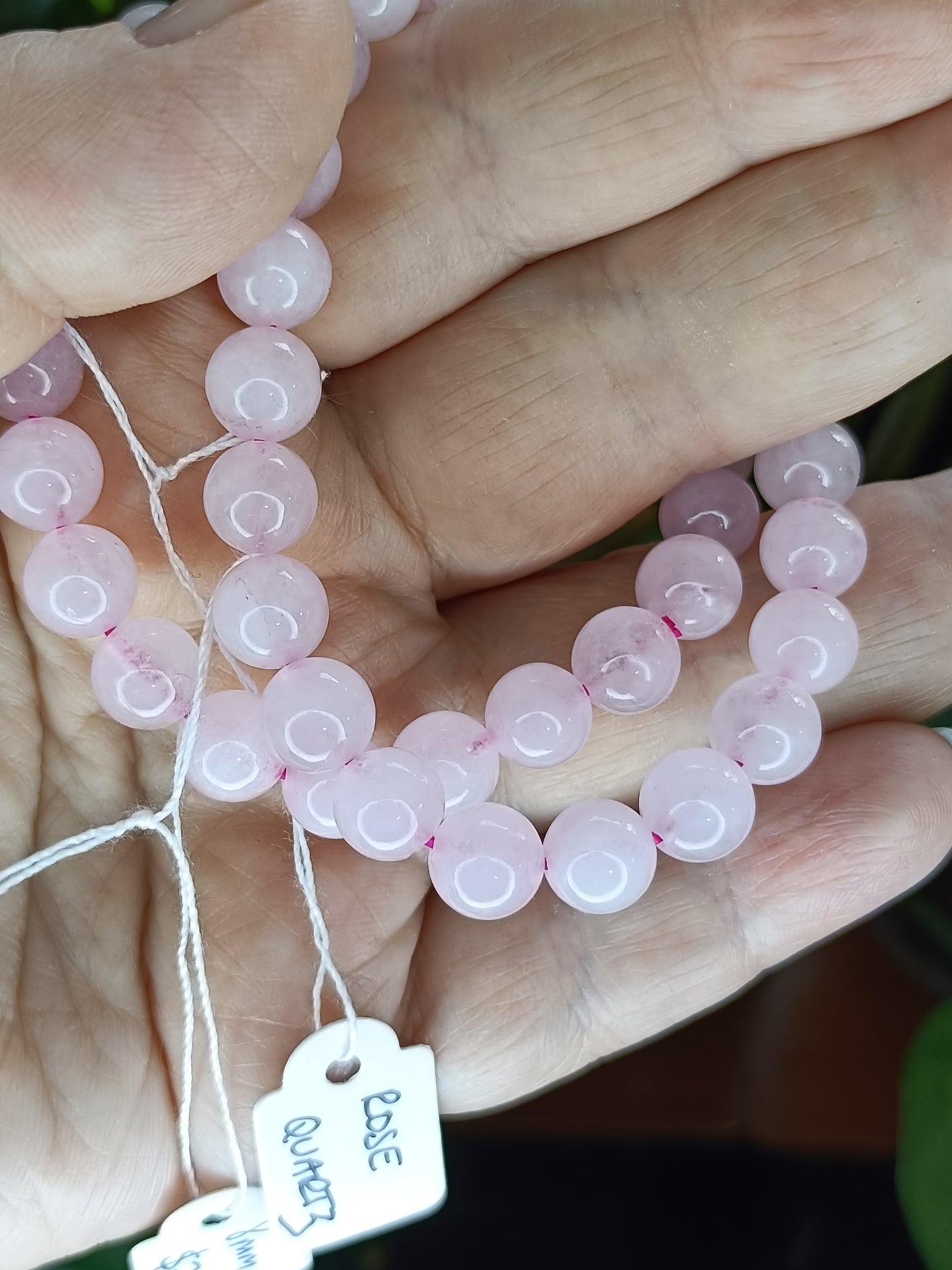 Rose Quartz Beaded Stretch Bracelet - 8mm