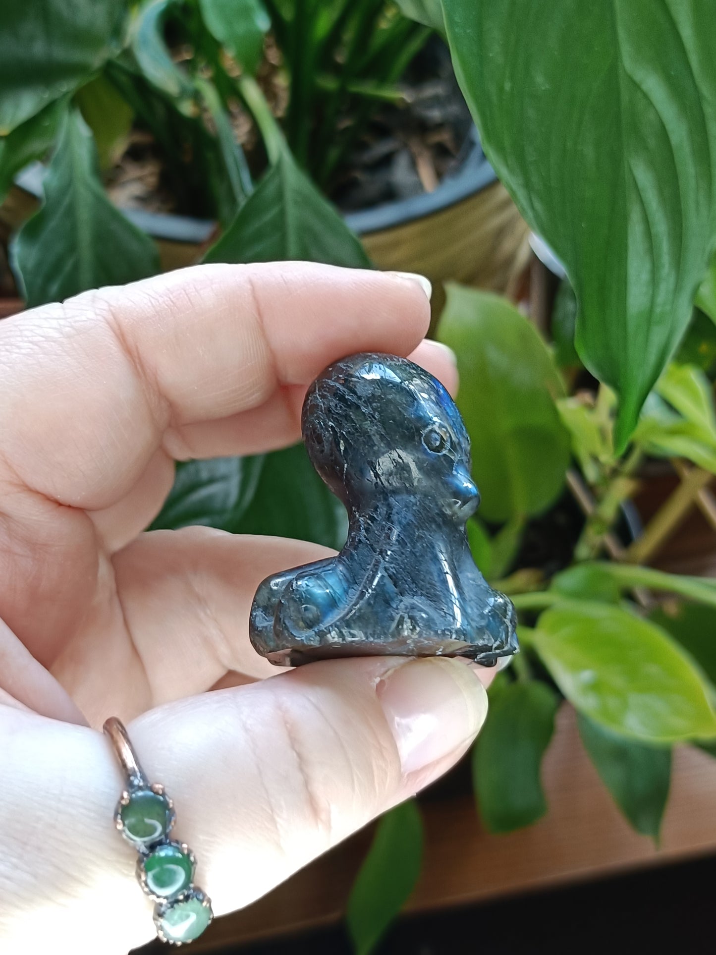 Small Labradorite Octopus Carving - 40-50g