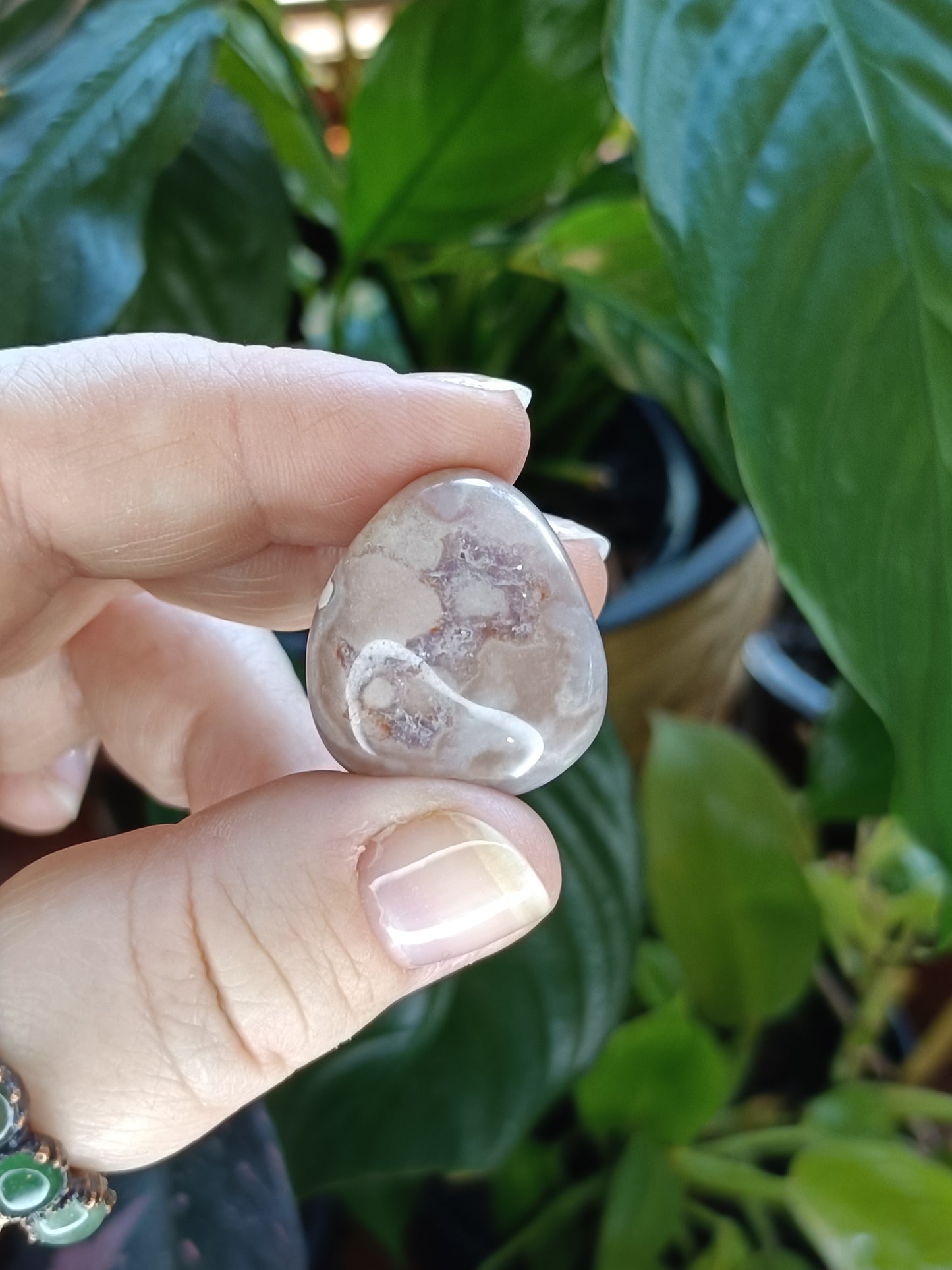 Pink Amethyst & Flower Agate Tumbles - 50g