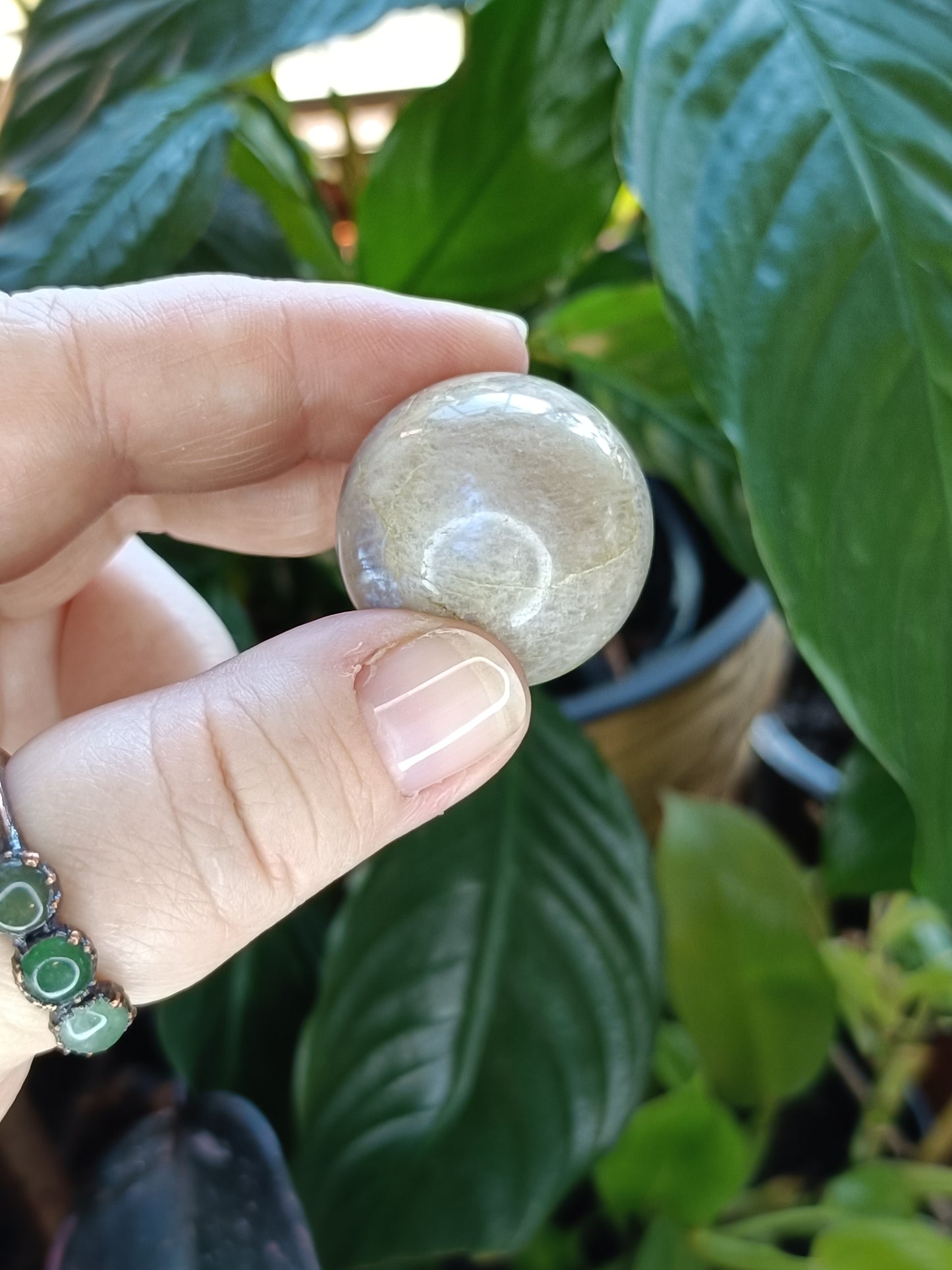 Blue Flash Moonstone Mini Spheres