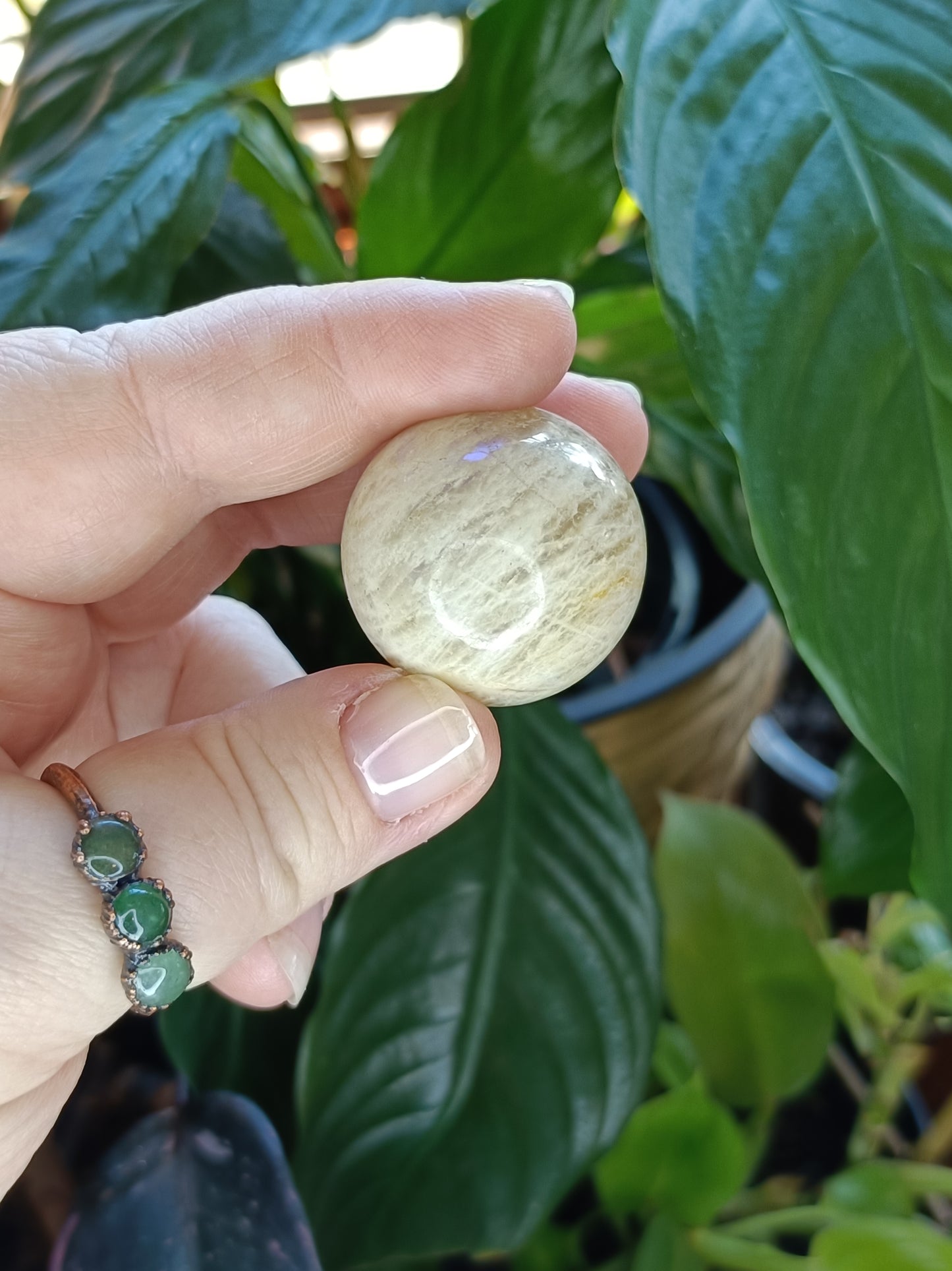 Blue Flash Moonstone Mini Spheres