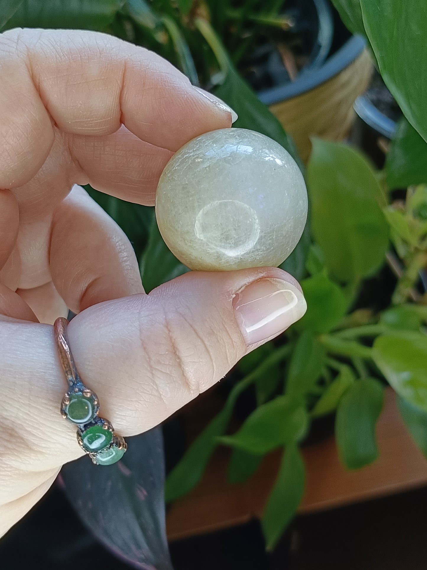 Blue Flash Moonstone Mini Spheres