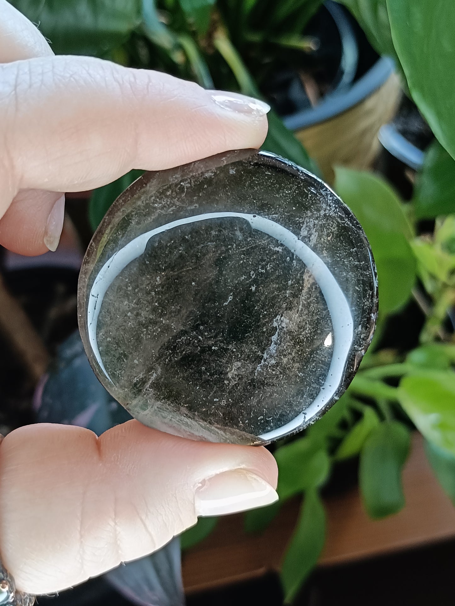 Dark Smokey Quartz Polished Round Discs - 25-35g
