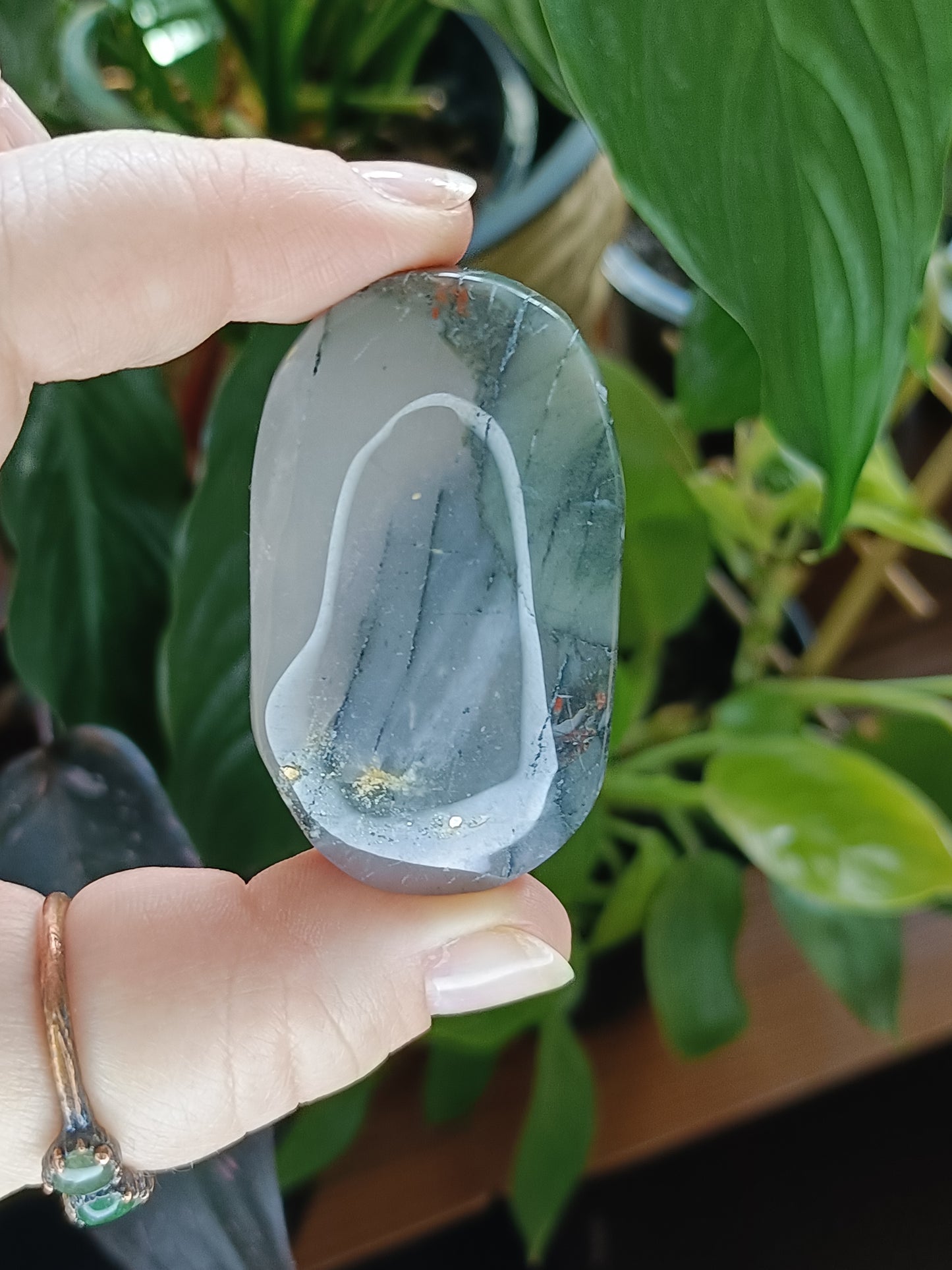 African Bloodstone Palm Stone - 45-60g