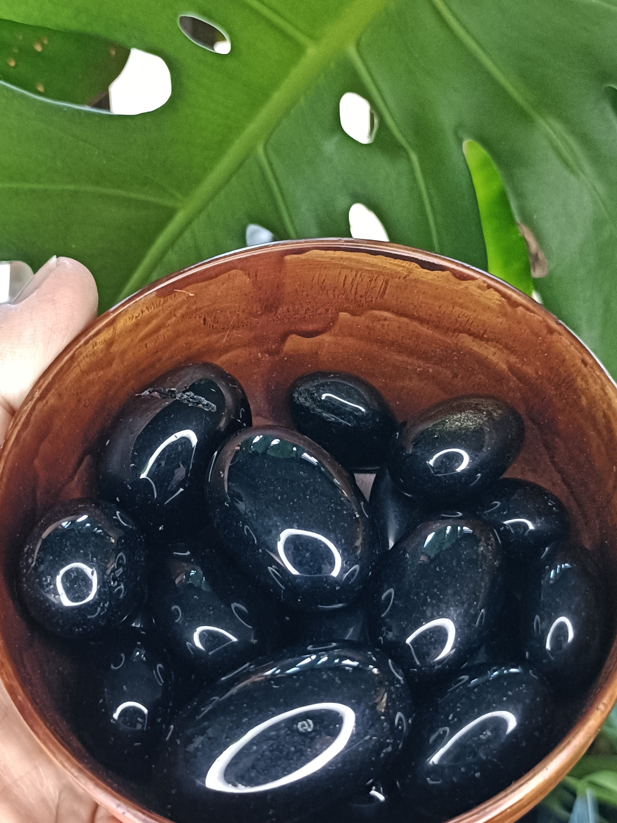 Black Obsidian Tumbles - 50g