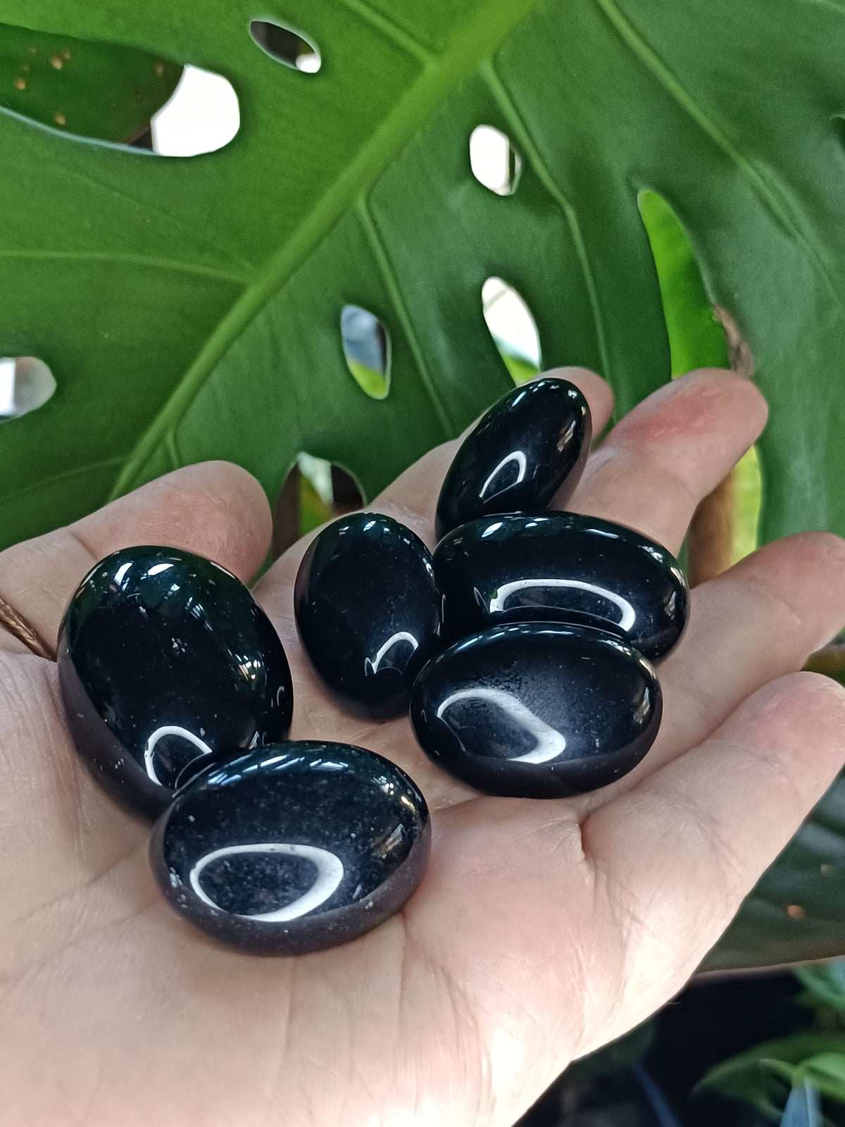 Black Obsidian Tumbles - 50g