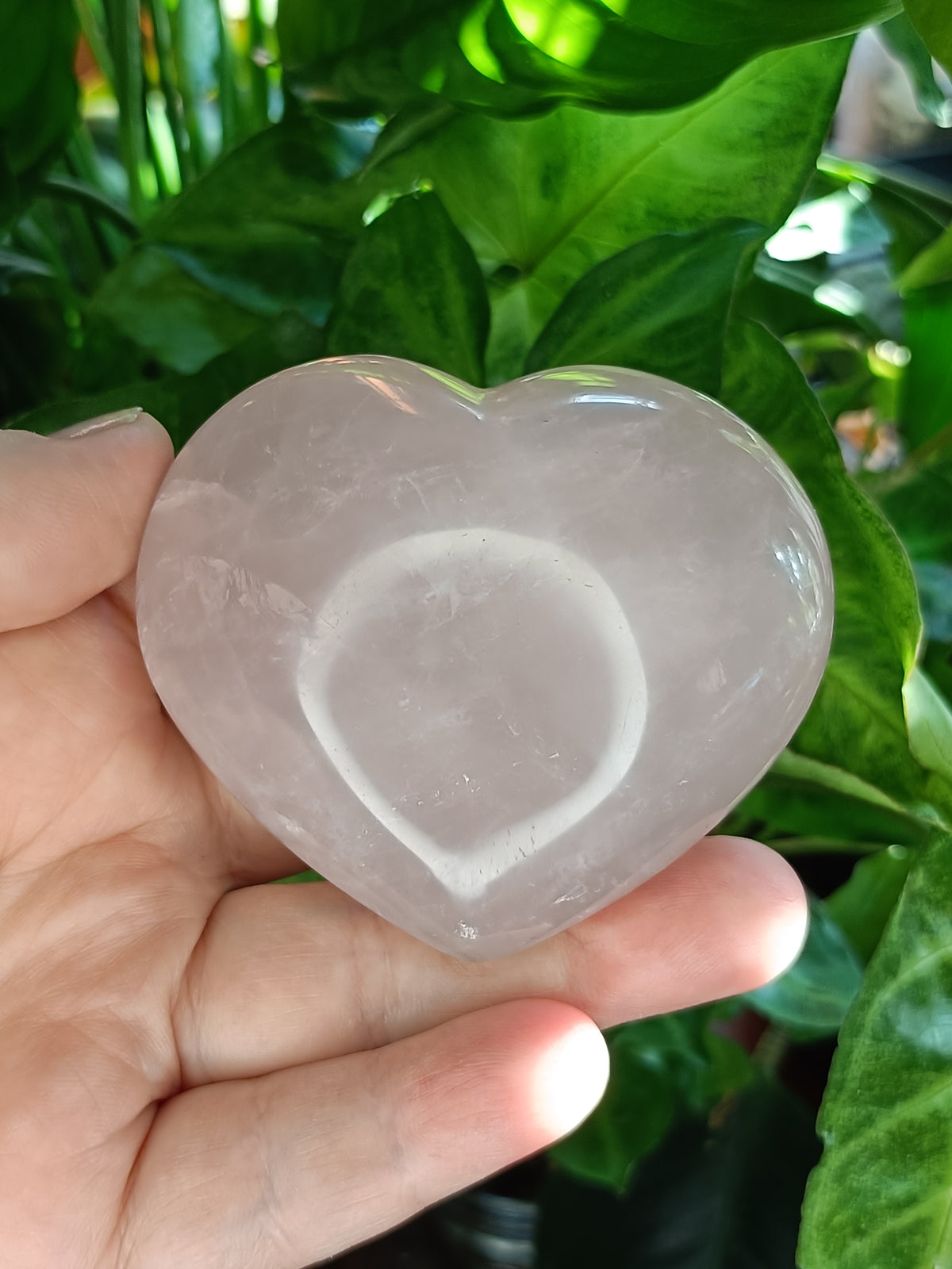 Rose Quartz Puffy Heart 210g