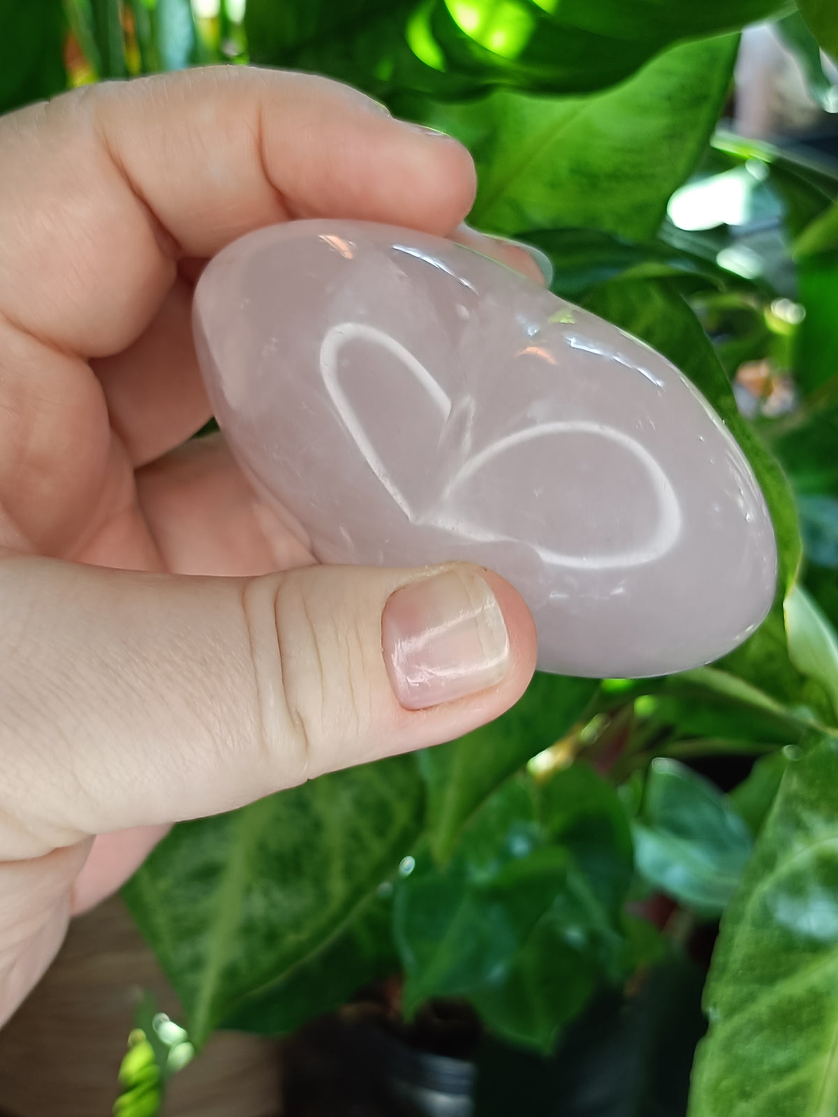 Rose Quartz Puffy Heart 210g