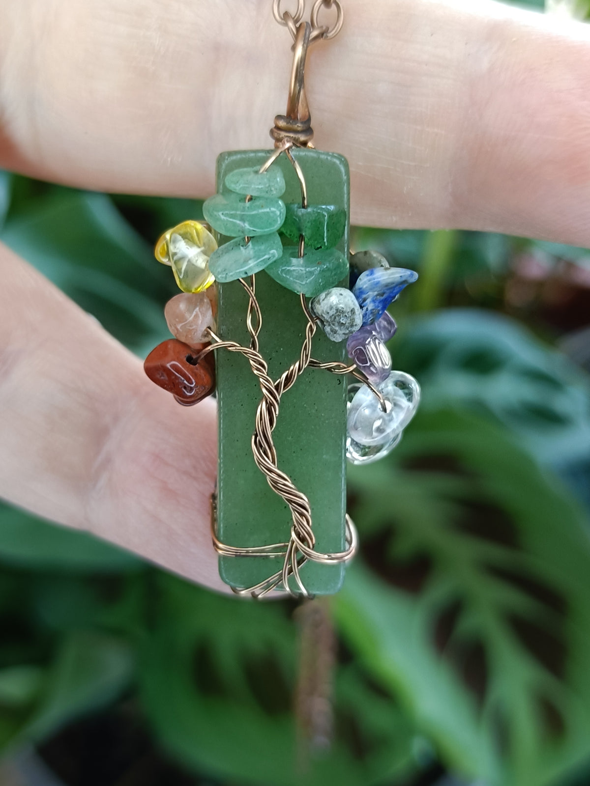 Tree of Life Pendant - Copper Wire & Alloy Chain