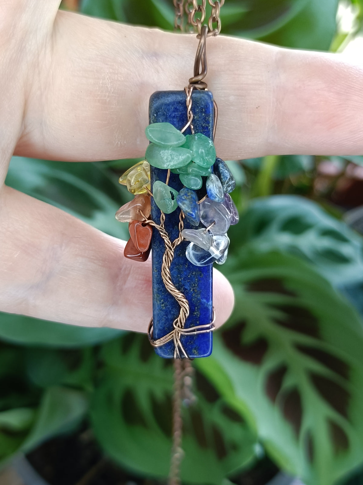 Tree of Life Pendant - Copper Wire & Alloy Chain