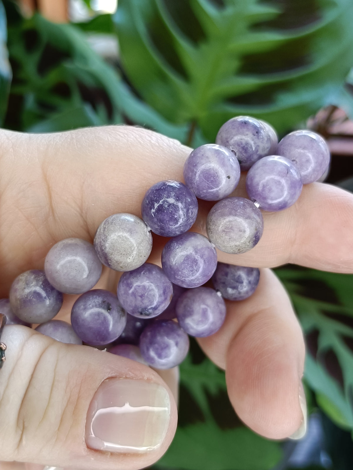 Lepidolite Beaded Stretch Bracelet - 10mm
