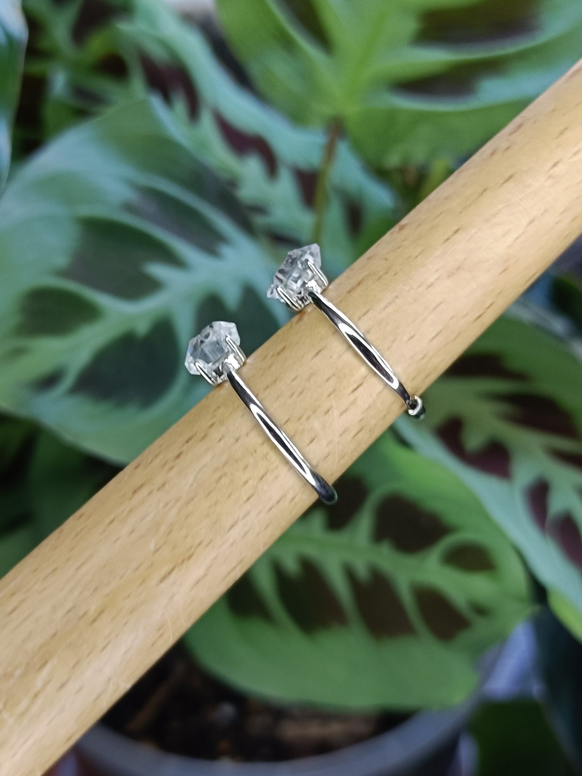 Herkimer Quartz Ring - Silver-Plated Copper