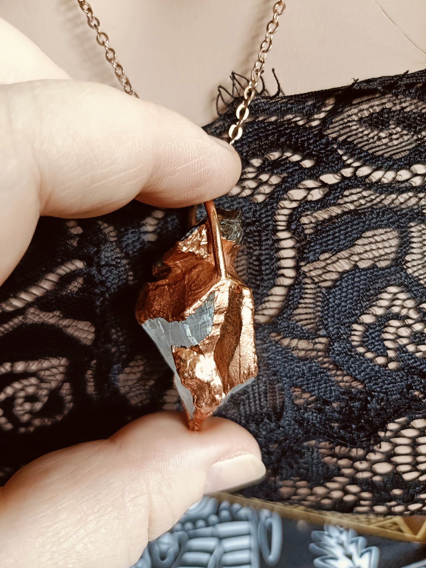 Handmade Australian Smokey Quartz and Clear Quartz Talisman Necklace