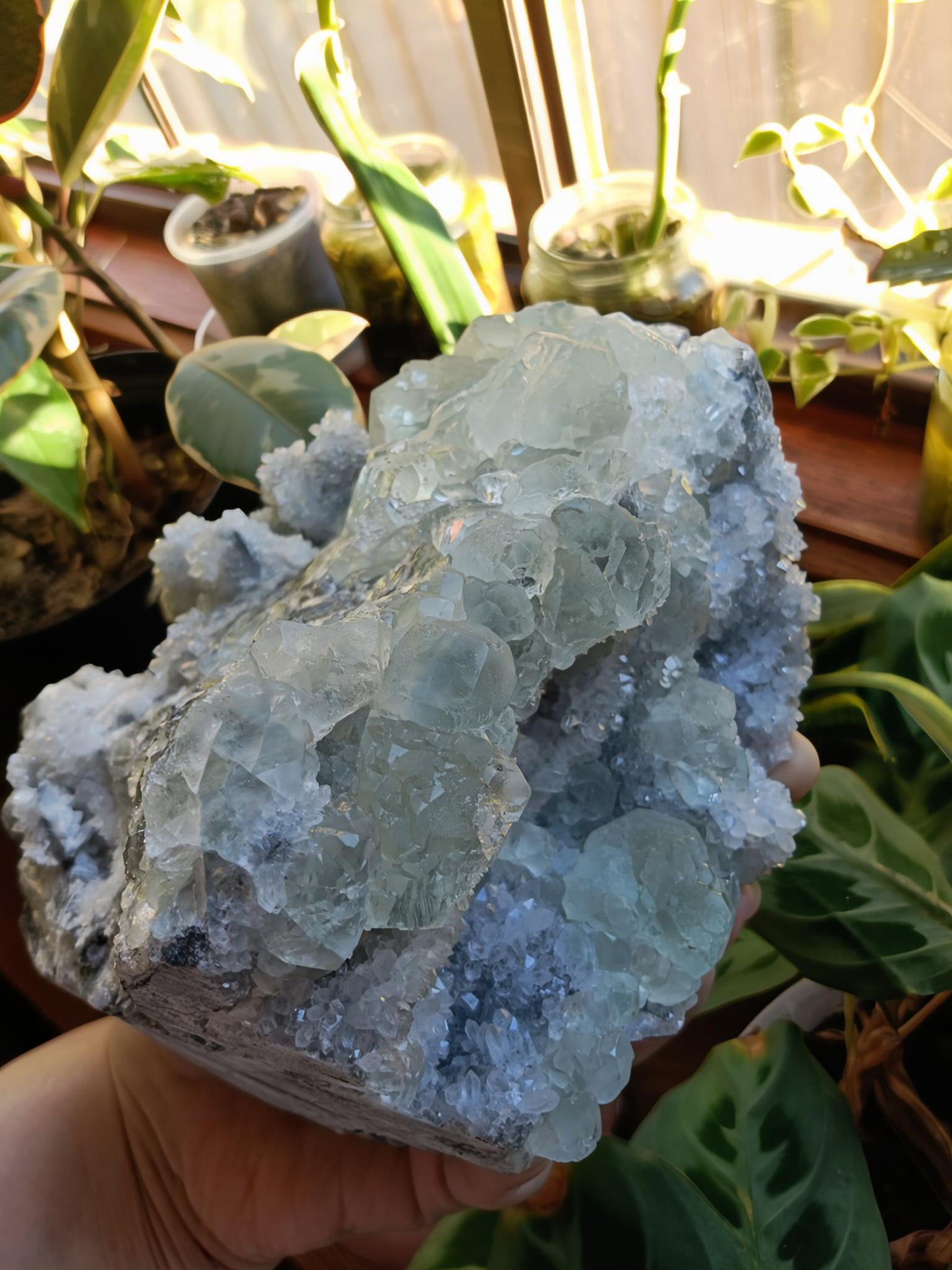 Xiang Hualing Fluorite Specimen + Stand - 3991g (4.35kg including stand)